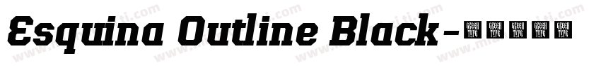 Esquina Outline Black字体转换